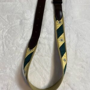 Vineyard Vines Brown and Yellow Belt with Elegant Design